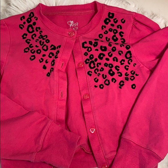 THE CHILDRENS PLACE LEOPARD BUTTON TOP w HEADBAND - Picture 2 of 5